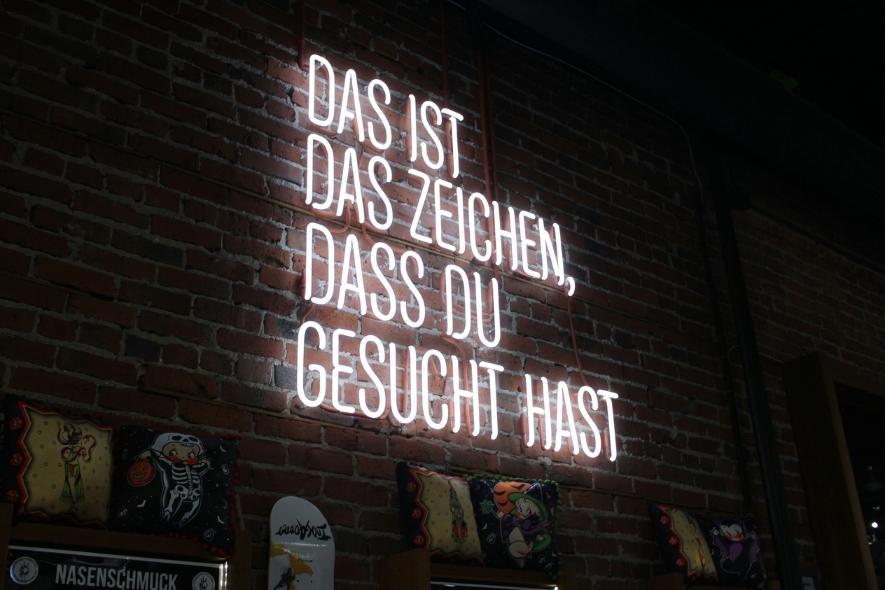 German neon sign