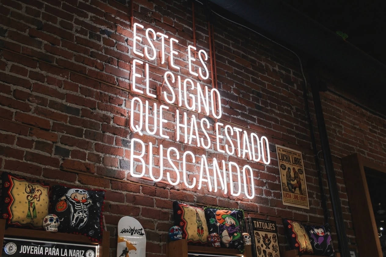 Spanish neon sign