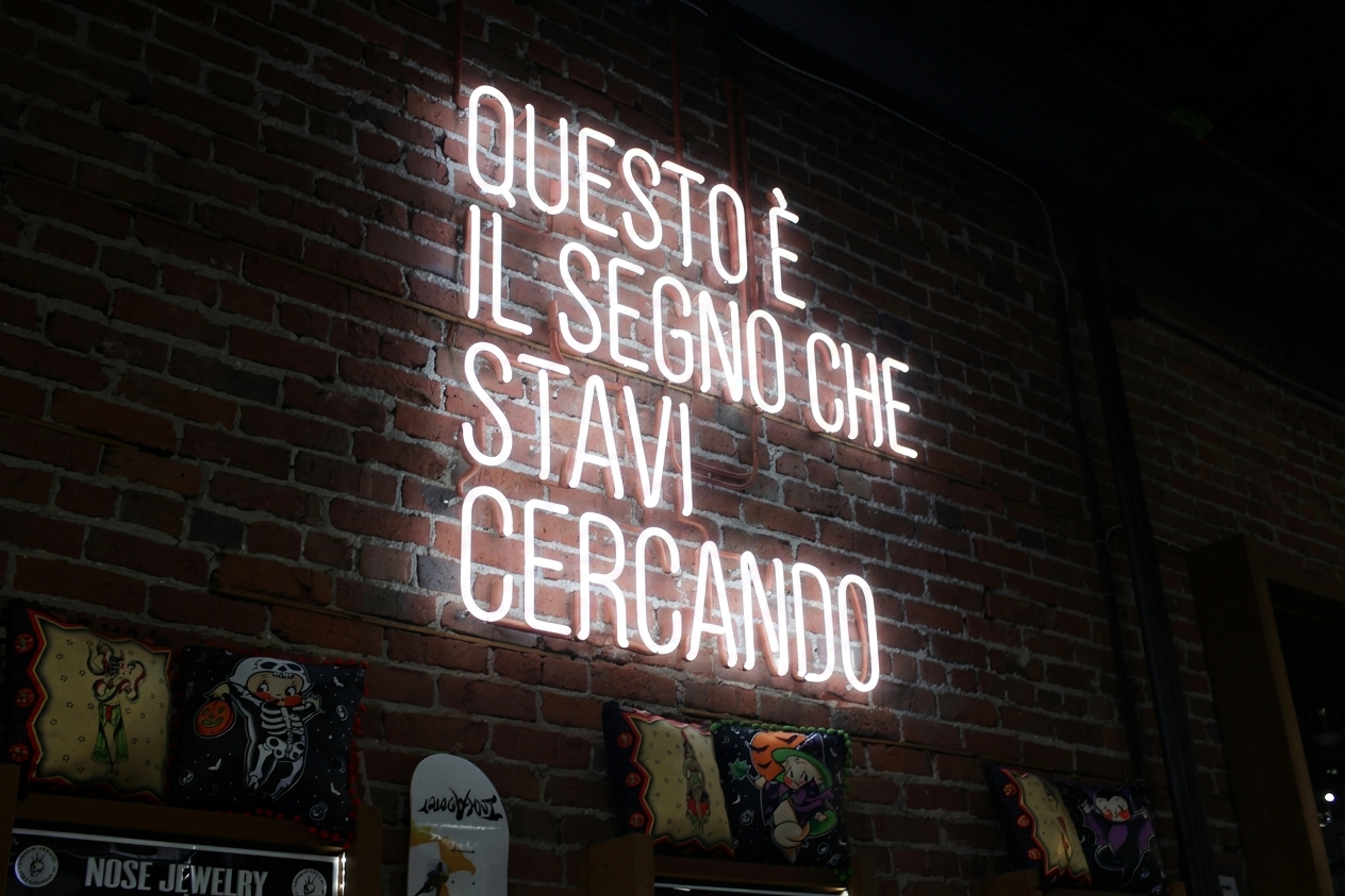 Italian neon sign